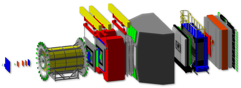 rendered image of large angle spectrometer from TGEANT